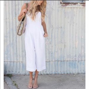 Corey Lynn Calter Eyelet Jumpsuit.